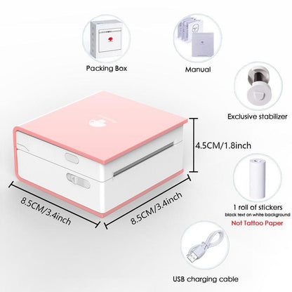 Sticker Printer with 1 Roll Stickers, Inkless Bluetooth Thermal Printer.