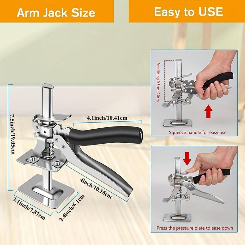 Labor-Saving Arm Jack, Cabinet Board Lifter, Tile Height Adjuster, Professional Hand Lifting Tool for Door Panel Drywall Lifting