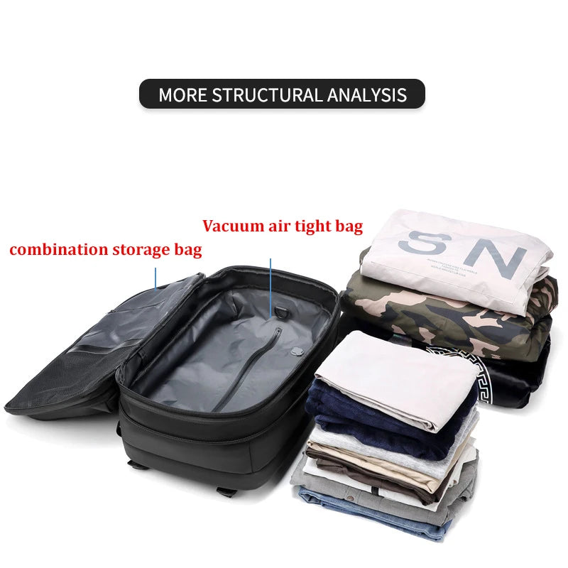 Travel Backpack Vacuum Compression Business Large Capacity School Backpack 