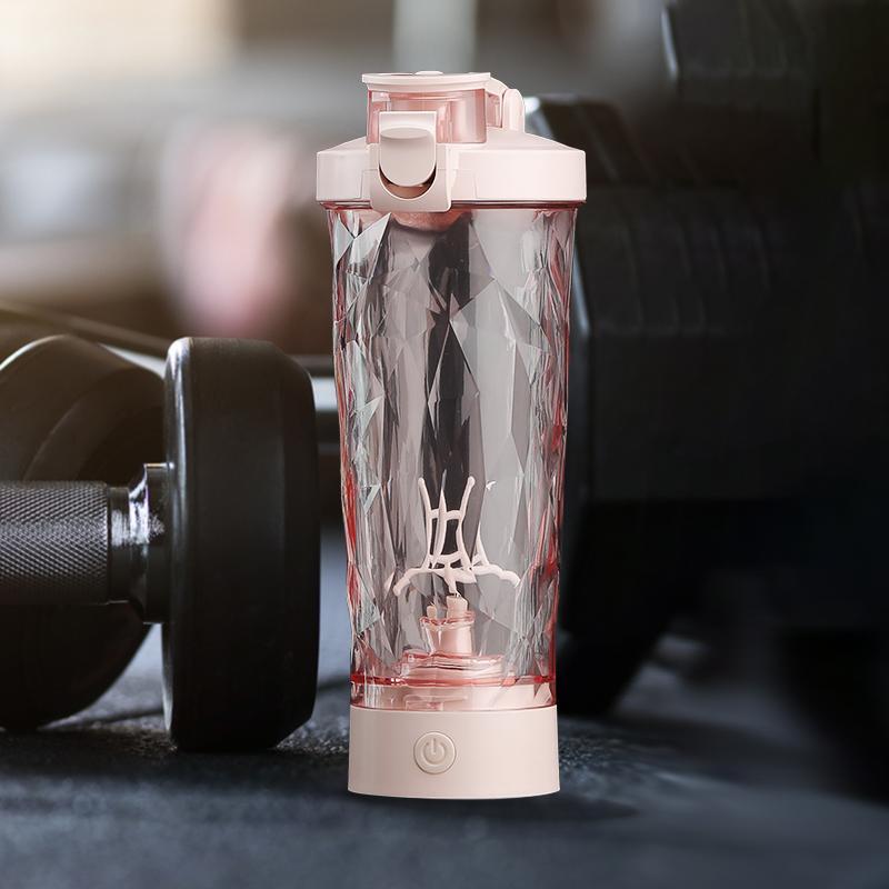 Electric Protein Shaker Bottle, 1 Count USB Rechargeable Shaker Cup with Handle, Portable Mixer Cup for Protein Shakes, Drinkware for Home Kitchen, Kitchen Accessories