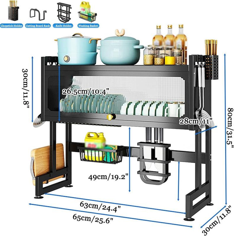 Over the Sink Dish Drying Rack, Kitchen Large Dish Drying Rack over the Sink, Suitable for Most Sinks, Effective Dish Drying, Kitchen Drying Rack