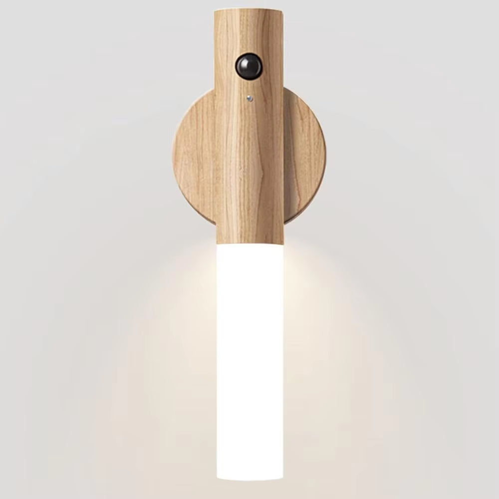 Night Light Motion Sensor Night Lights Rechargeable Wall Sconces Magnetic Wall Lights Wooden Wall Lighting for Bedroom Stair