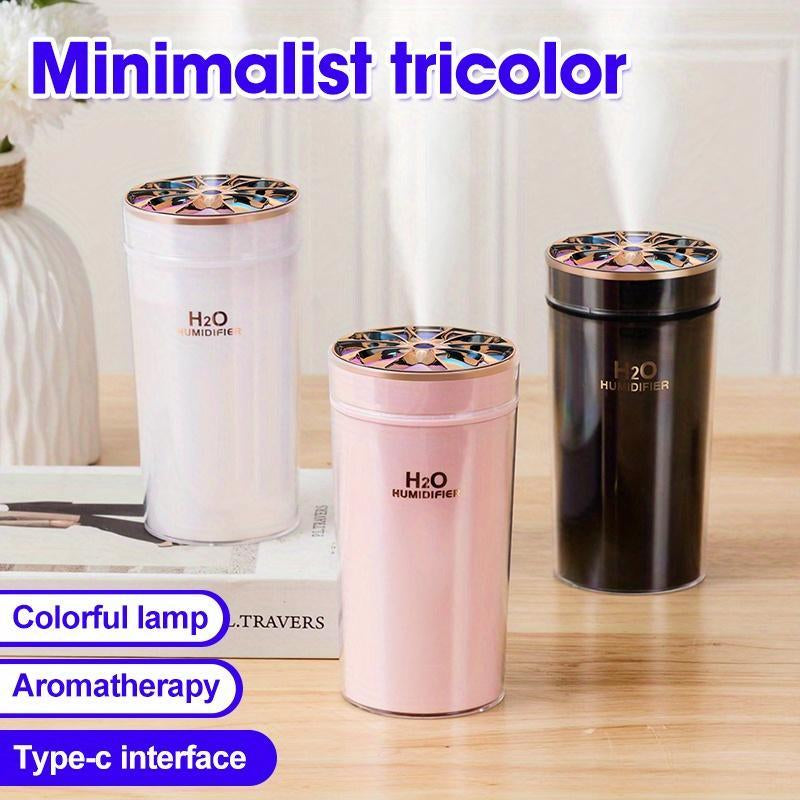 300ML Portable Air Humidifier, USB Powered Air Mini Humidifiers with Color LED Night Light