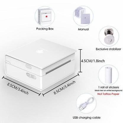 Sticker Printer with 1 Roll Stickers, Inkless Bluetooth Thermal Printer.