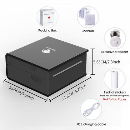 Sticker Printer with 1 Roll Stickers, Inkless Bluetooth Thermal Printer.