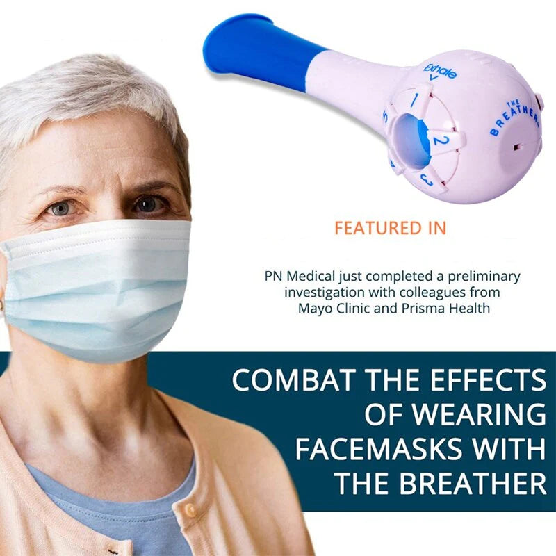 Natural Breathing Lung Recovery Trainer Is Used for Drug-Free Breathing Treatment. Breathing Is Easier.