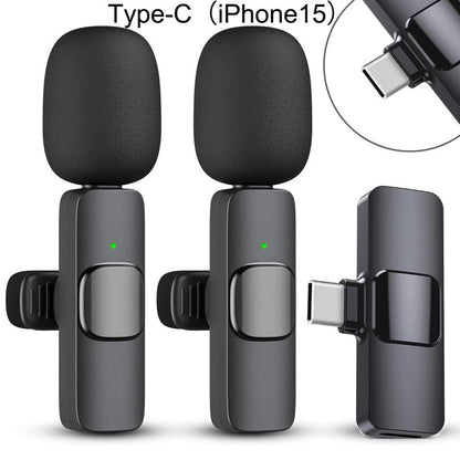 2 Pack Professional Wireless Mini Microphone for Iphone, Ipad Iphone 15, Ios and Android Devices